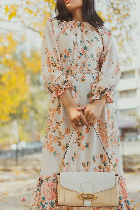 Stacy Pastel Floral Maxi Dress